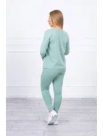 Sada s knoflíkovým výstřihem tmavě mátová Sada s knoflíkovým výstřihem tmavě mátová