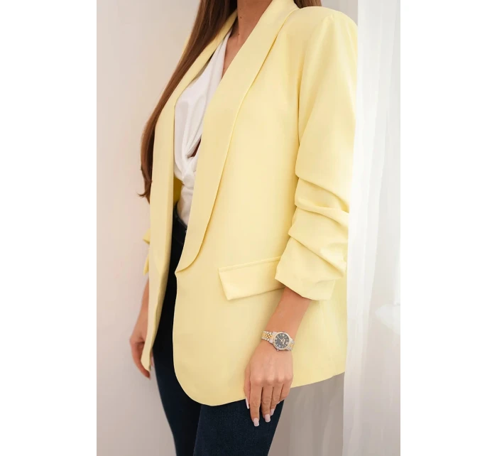 Elegantní sako s klopami model 21819279 - K-Fashion Elegantní sako s klopami model 21819279 - K-Fashion