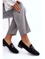 Dámské mokasíny s ozdobou černá model 21636080 - SERGIO LEONE