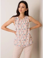 Dámsky top D50039F11004A svetlo béžový Dámsky top D50039F11004A svetlo béžový
