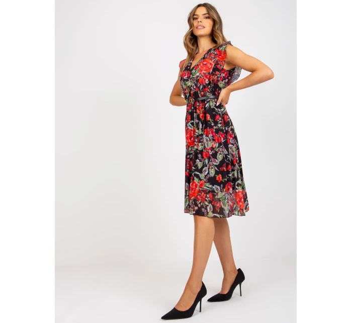 Šaty DHJ SK N13198 3.05P čierno-červené Šaty DHJ SK N13198 3.05P čierno-červené