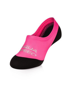 AQUA SPEED Ponožky na plavání Neo Pink/Black Pattern 03