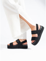 Originálne dámske sandále čierne