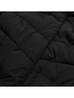 Dámska dlhá zimná bunda čierna (2m-033)