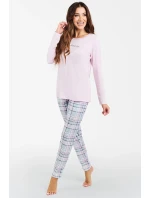 Talianska móda Glamour s dlhým rukávom farba:ružová/print