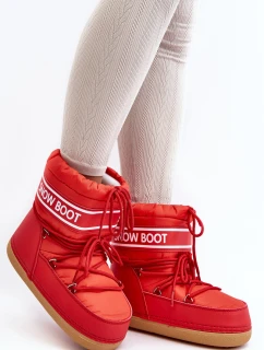 Dámské vázané sněhule Červené model 21642427 - Boto