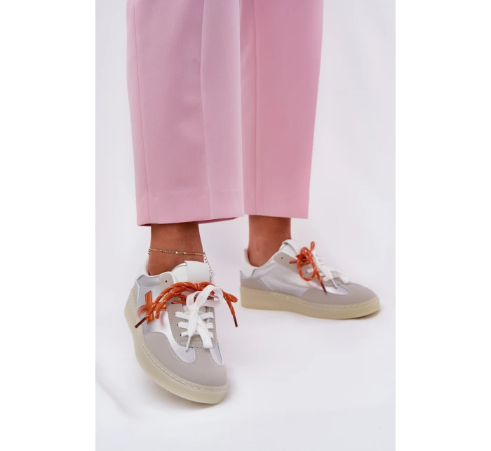 Niskie Buty Sportowe Damskie Srebrne Zelevelis