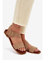 Dámské sandály semišové Big Star TT274491 béžové