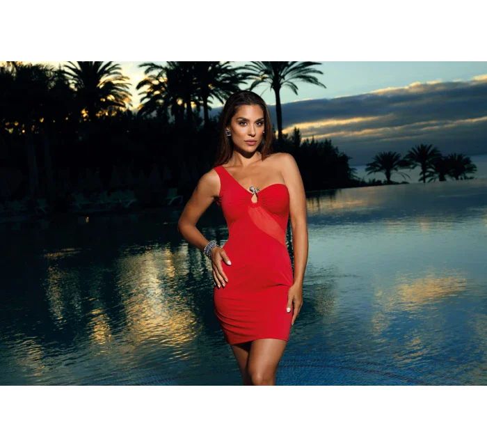 Šaty V-9089 červené - Axami Šaty V-9089 červené - Axami