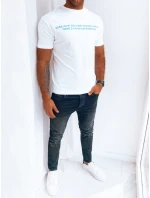 Pánské bílé tričko s potiskem Dstreet model 21968813 - FashionStreet
