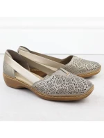 Dámska kožená pohodlná obuv lilac Rieker 41351-90