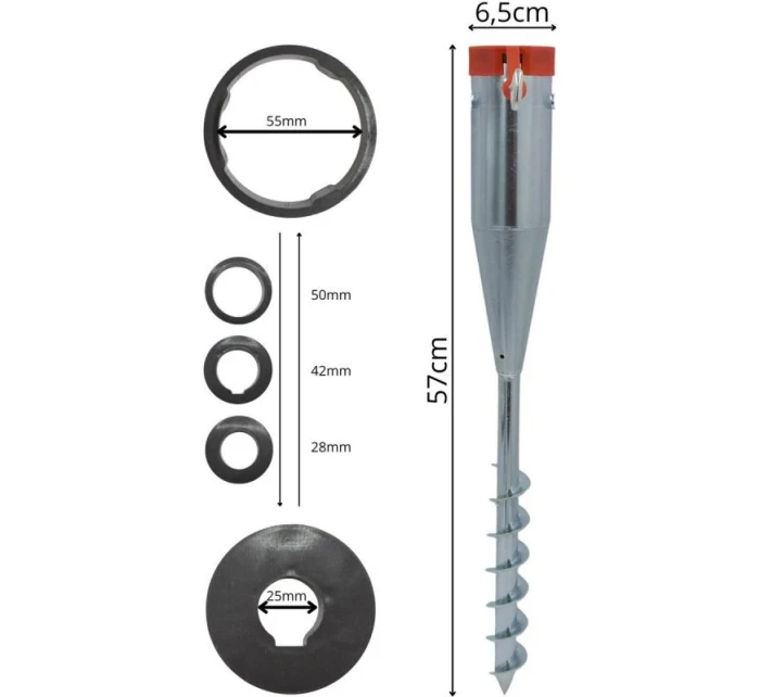 PODSTAVEC PRE UPEVNENIE DÁŽDNIKA 25-55 MM KOVOVÝ SKRUTKOVACÍ REDCLIFFS PODSTAVEC PRE UPEVNENIE DÁŽDNIKA 25-55 MM KOVOVÝ SKRUTKOVACÍ REDCLIFFS