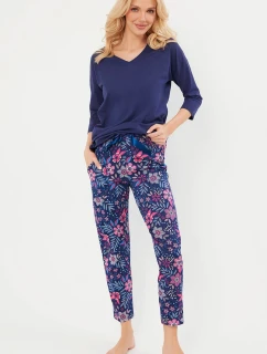 Talianska ľudová móda r.3/4 sp.7/8 farba:tmavomodrá/tlač