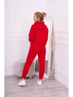 Souprava s podšívkou a zavazováním na červená model 18747973 - K-Fashion Souprava s podšívkou a zavazováním na červená model 18747973 - K-Fashion