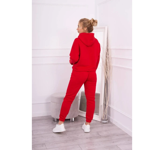 Souprava s podšívkou a zavazováním na červená model 18747973 - K-Fashion Souprava s podšívkou a zavazováním na červená model 18747973 - K-Fashion