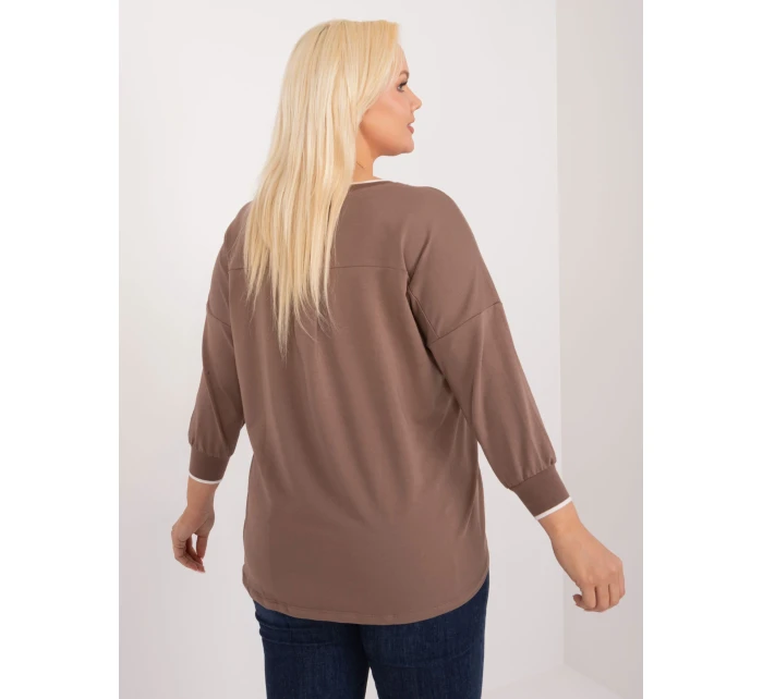 Bluzka RV BZ model 20080907 brązowy - FPrice Bluzka RV BZ model 20080907 brązowy - FPrice