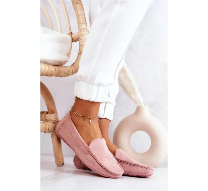 Dámské Semišové Mokasíny růžove Morreno