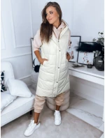 Dámska vesta BRONS ecru FashionStreet TY3088