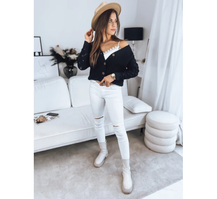 SINSA dámsky sveter čierny FashionStreet MY1632