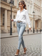 Dámske džínsové úzke nohavice s GLAMSKIN modré FashionStreet UY2442