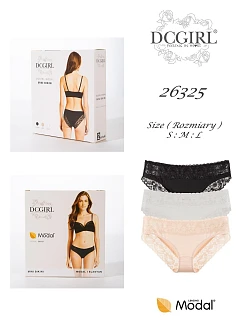 Kalhotky DC Girl 26325 A2, balení, velikosti S–L