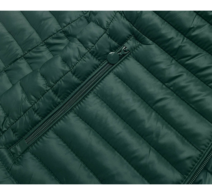 Zelená prešívaná bunda s kapucňou (7218BIG)
