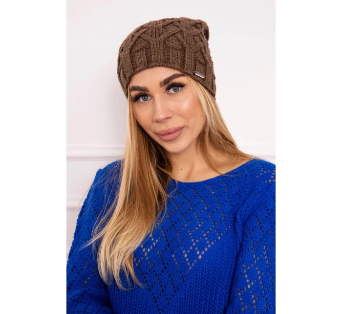 Fleecová čiapka Sonia K201 hnedá