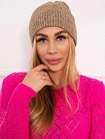 Tenká čiapka Wioletta K251 tmavo béžová