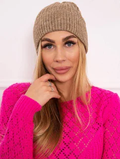 Tenká čepice  tmavě béžová model 18750509 - K-Fashion