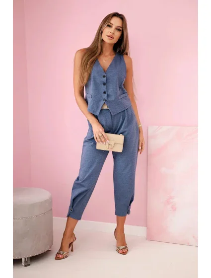 Súprava vesta + nohavice denim melier Súprava vesta + nohavice denim melier
