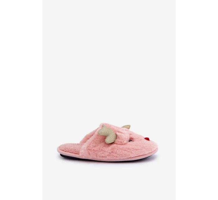 Vánoční Pantofle S Kožešinové Růžové model 21680765 - Boto Vánoční Pantofle S Kožešinové Růžové model 21680765 - Boto