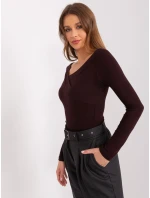 Blúzka EM BZ 785.32P tmavohnedá