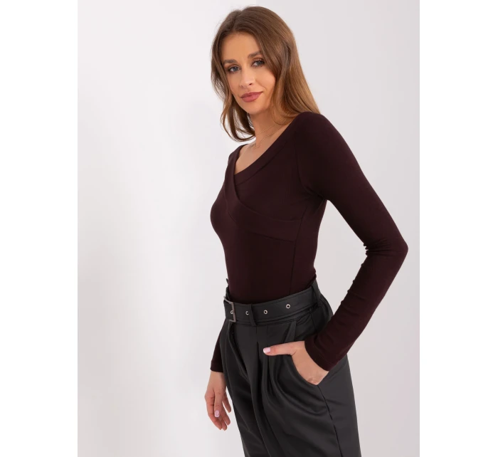 Blúzka EM BZ 785.32P tmavohnedá