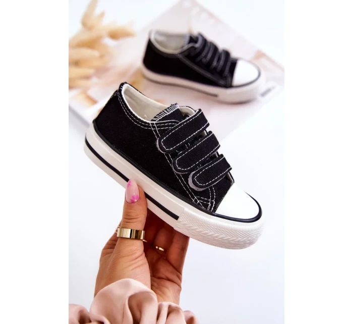 Dětské tenisky na suchý zip Černá Bernie