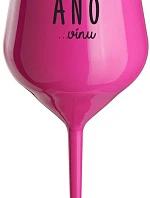 I SAID YES...TO WINE - ružový nerozbitný pohár na víno 470 ml