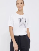 Dámsky top s potlačou H4Z21-TSD029 10S White and Black - 4F