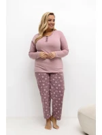 Pohodlné pyžamo pre plnoštíhly model 221186 Forever Pink Pohodlné pyžamo pre plnoštíhly model 221186 Forever Pink