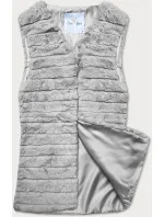 Kožušinová vesta svetlosivá (2114)