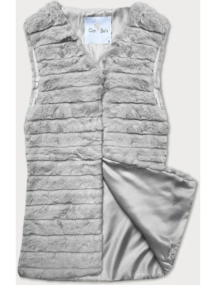 Kožušinová vesta svetlosivá (2114)