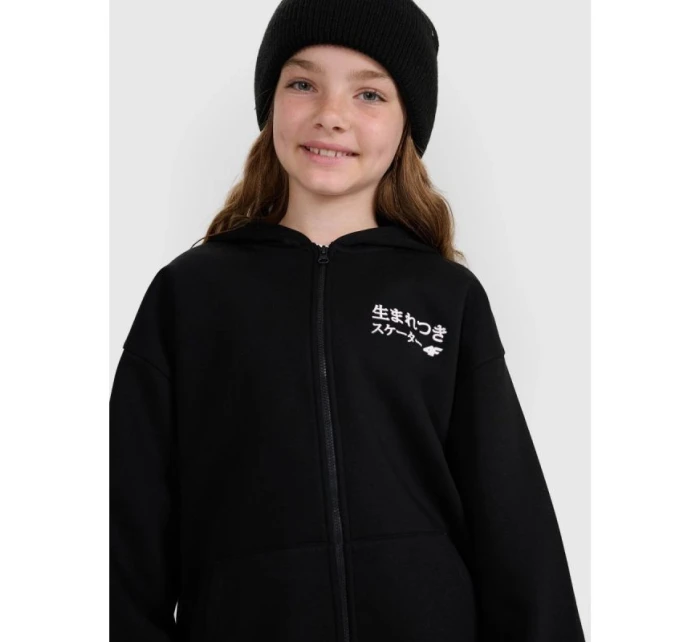 Dívčí mikina s kapucí model 21816965 - 4F Dívčí mikina s kapucí model 21816965 - 4F