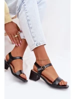 Dámské ekokůže sandály na klínu Černé Sabela Dámské ekokůže sandály na klínu Černé Sabela