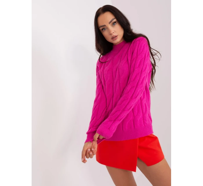 Sweter AT SW model 18959375 fuksjowy - FPrice