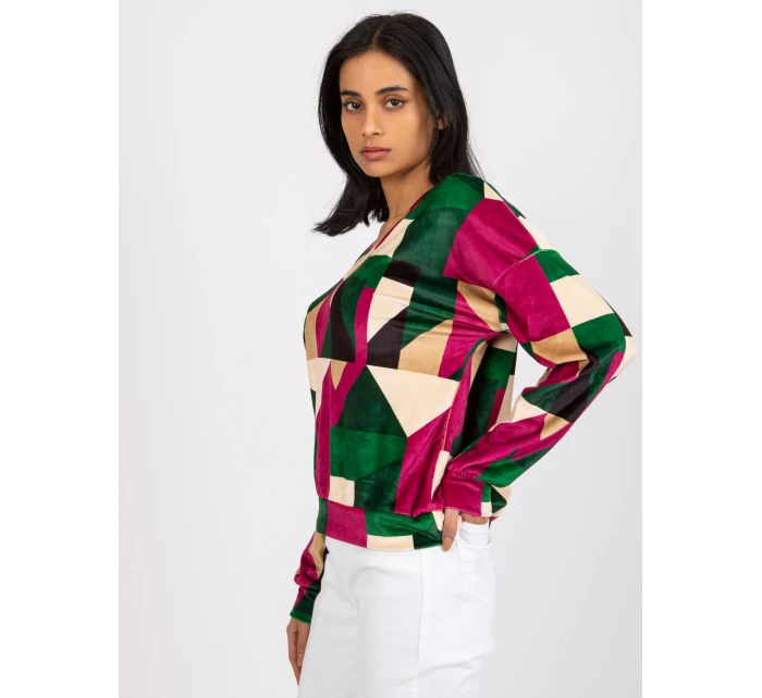 Blúzka DHJ BZ 6550.74P tmavo zelená