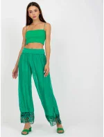 Dámské široké kalhoty DHJ SP model 18497197 zelená - FPrice