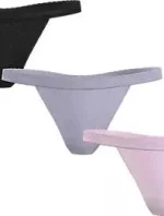 Dámske tangá 3Pack UW0UW05017 0V9 black/purple/st. ružová - Tommy Hilfiger