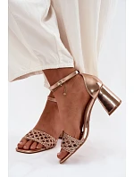 Sandále na podpätku model 227454 Krok vo veľkom štýle