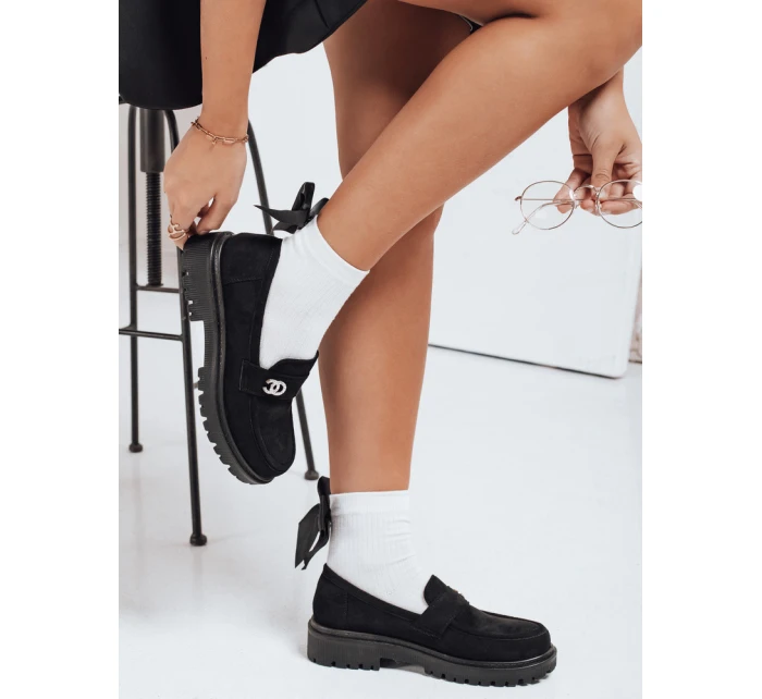 Dámské černé semišové mokasíny Dstreet model 21992455 - FashionStreet