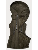 Dámská vesta v khaki barvě s kapucí model 21339600 - S'WEST