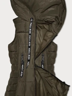 Dámska khaki vesta s kapucňou S'West (B8226-11)