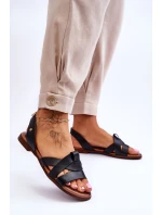 model 21617500 Pohodlné Kožené Nazouváky Černé - Zazoo